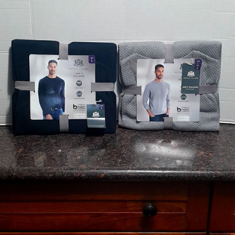 Grey Men's Pullover...New in Package...Size L